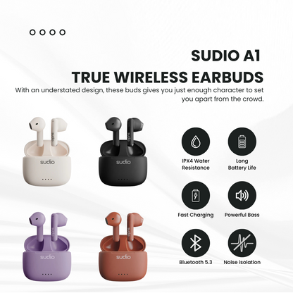 Sudio A1 The Seamless Sound Companion True Wireless Earbuds