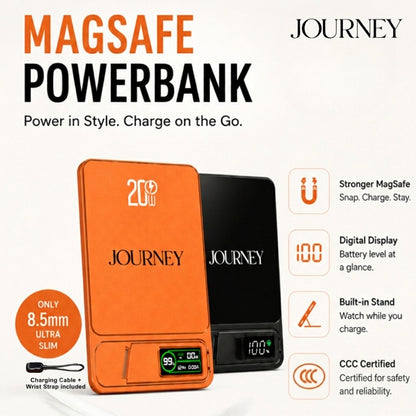 Journey Magsafe PowerBank with digital display and stand for mobile phone